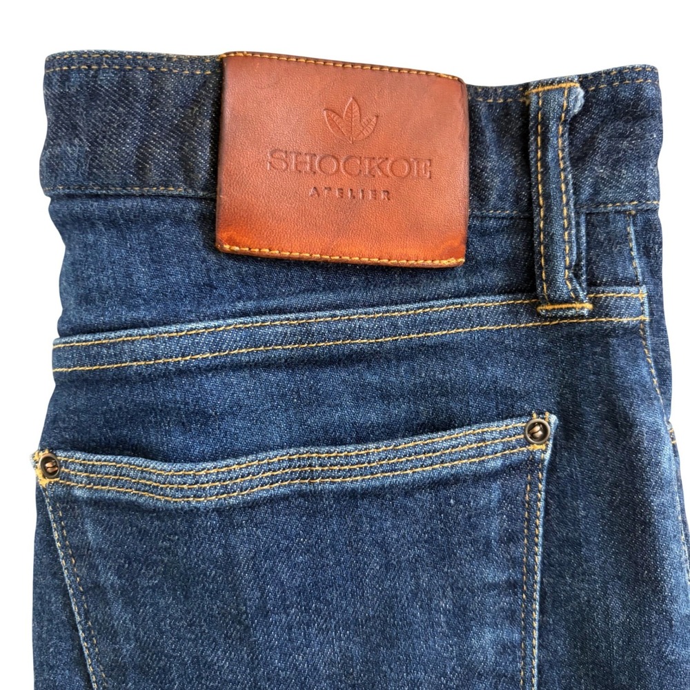 SHOCKOE ATELIER Selvedge Raw Denim Jeans Size 30 x 30‎ Armstrong Slim Fit USA - Picture 6 of 12
